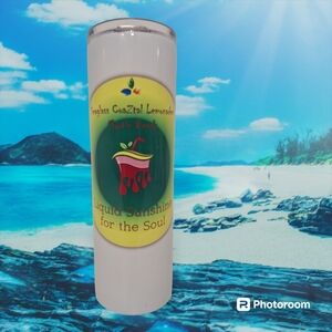 Tumbler - White Seaglass CoaZtal Lemonades 30oz Skinny Tumbler w/ Lid And Straw